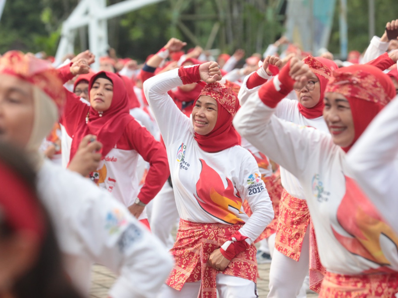 Sebulan jelang Haornas, Poco-poco Goyang Kemenpora di Jumat Krida