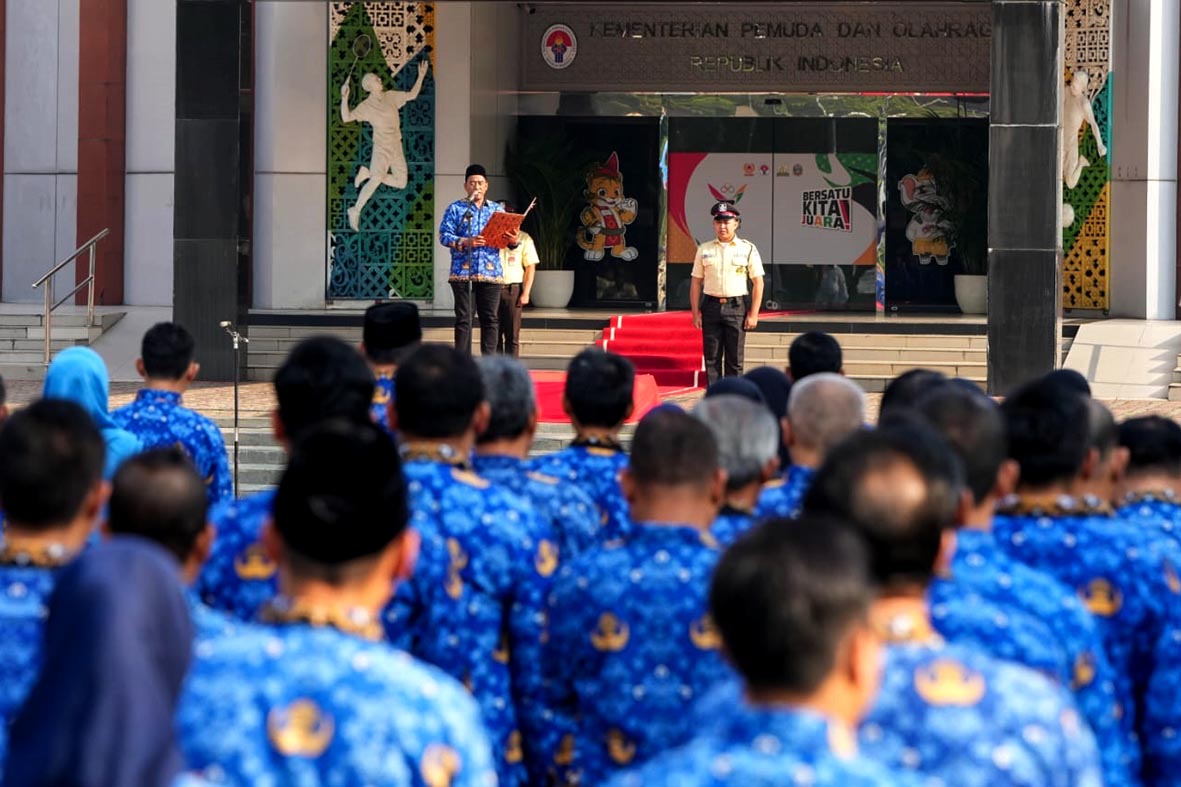 Pegawai Kemenpora Lakukan Upacara Peringati Hari Kesaktian Pancasila 2024, Sesdep Subroto: Upaya Membangkitkan Semangat Juang Khususnya Bagi Pemuda