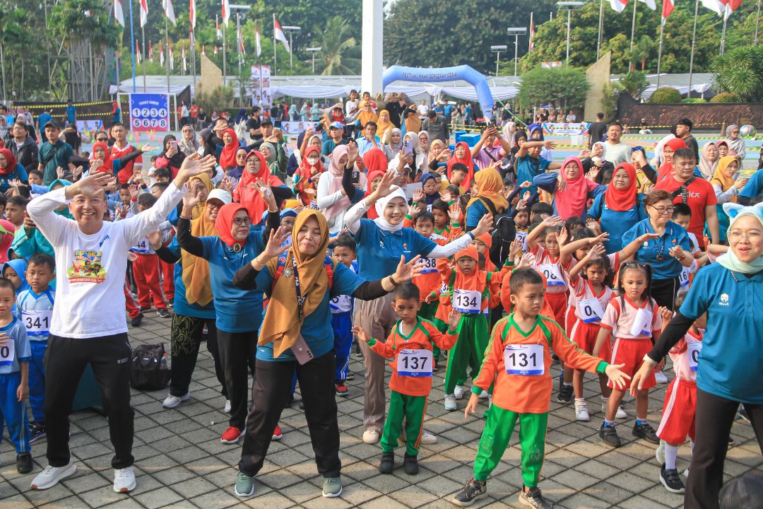 Berlangsung Meriah, Ratusan Anak Ramaikan Festival Anak Bergerak Ceria